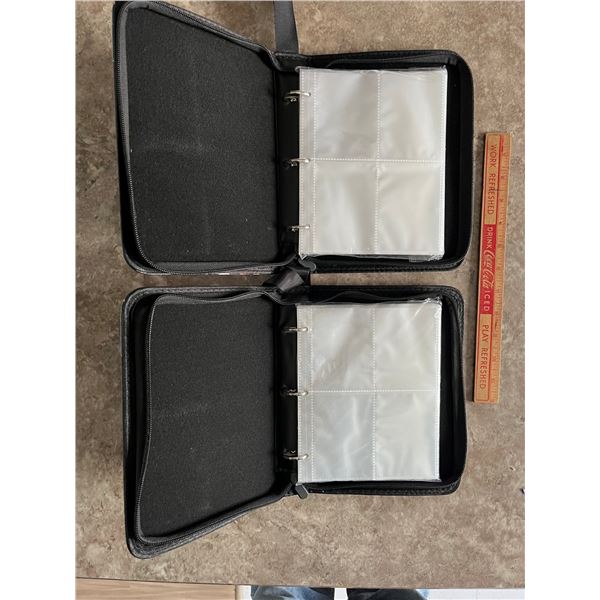 Trading card collector binders (2). 50 empty pages of 4 cards per page in each binder. New. Never us