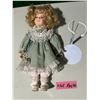 Image 3 : Doll with stand, 12” high, gingham dress with crinoline and bloomers