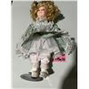 Image 4 : Doll with stand, 12” high, gingham dress with crinoline and bloomers