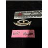 Image 1 : 2.5” rhinestone and pearl gold tone brooch – no markings. Some very small stones m