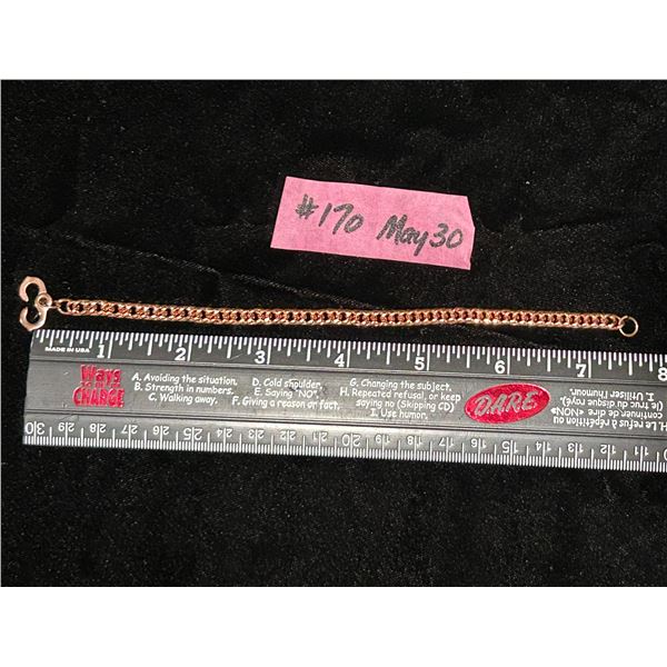 7.5” copper bracelet, 11.1 g, no markings