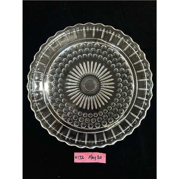 11” glass cake plate – no cracks or chips