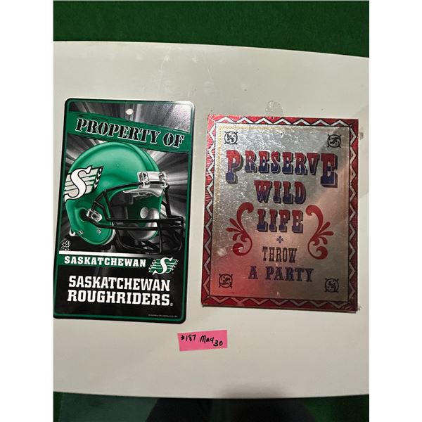 Roughrider and wildlife wall signs
