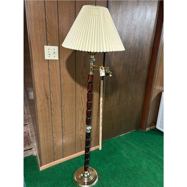 Floor lamp with articulating arm, works, includes bulb