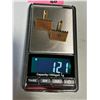 Image 2 : Gold-tone cufflinks in custom case (not magnetic) 12.1 g.