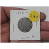 Image 1 : 1872 H Canada Silver 25 Cents.