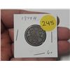 Image 1 : 1874 H Canada Silver 25 Cents.
