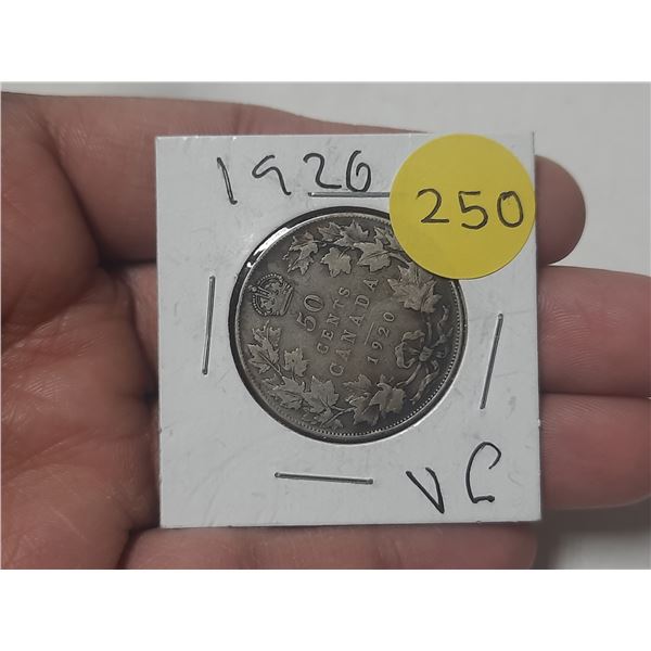 1920 Canada Silver 50 Cents.