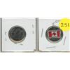 Image 1 : 2015 Canadian Flag 25-cent quarter coins commemorating the 50th anniversary of the national flag - C