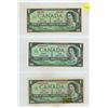 Image 1 : (3) 1967 Canada One Dollar. (Two Uncirculated)