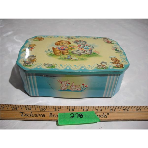 Vintage Fancy Biscuit Tin (8 1/2")