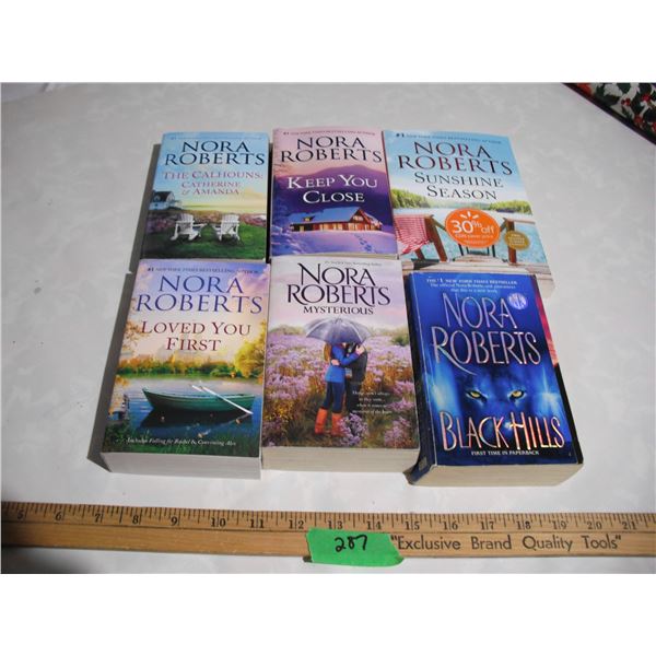 (6) Nora Roberts Paper Back Books