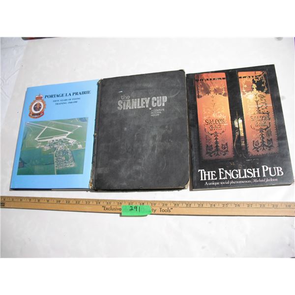 (3) Books Stanley Cup, English Pub, Portage La Prairie