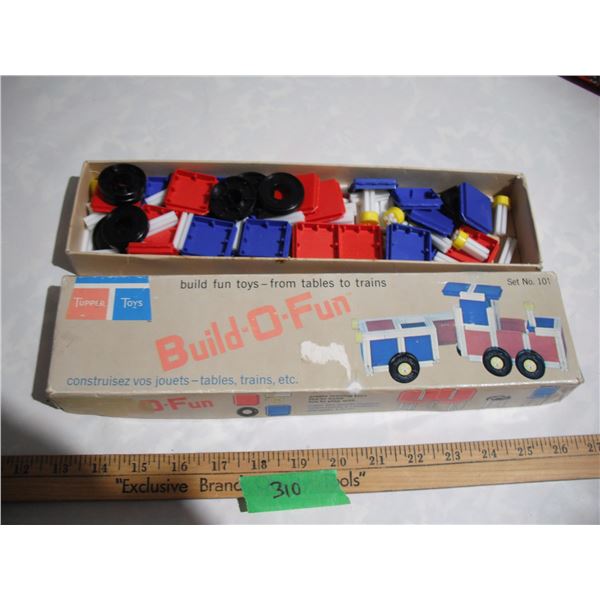 1965 Tupperware Toys Build O Fun Set w/ Original Box