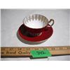 Image 1 : Aynsley Red and Gold Cup and Saucer