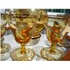 Image 3 : Vintage (Possible Bohemian) Amber Glass Decanter Set w/ 5 Shot Glasses and Tray