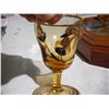 Image 4 : Vintage (Possible Bohemian) Amber Glass Decanter Set w/ 5 Shot Glasses and Tray