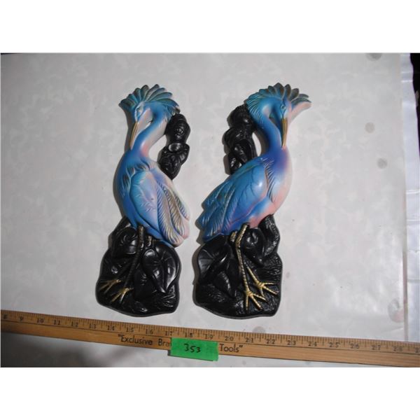 1969 Miller Studios Birds of Paradise Wall hangings  (13")