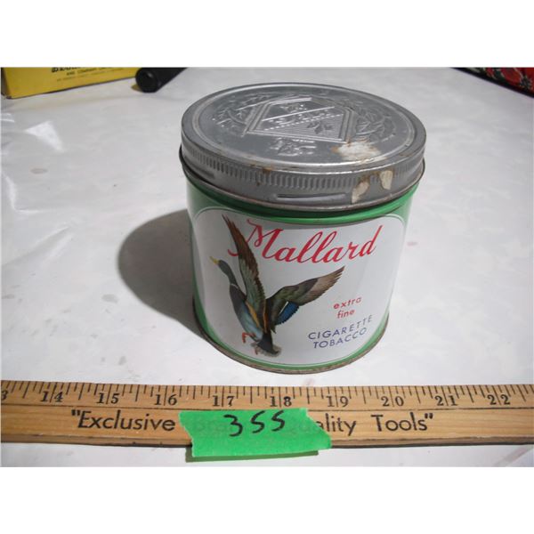 Vintage mallard tobacco Tin (good Condition)