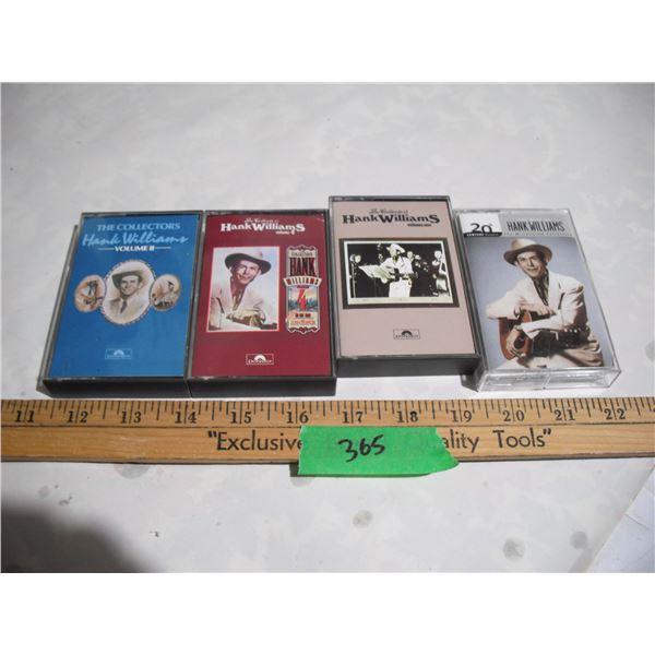 (4) Vintage Hank Willams Cassette Tapes (Working)