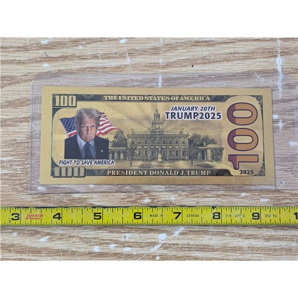 Trump 100 dollar bill
