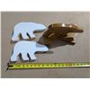 Image 2 : Lot of (3) Wood Décor Polar bears