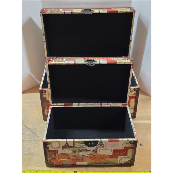 2 paris storage chests- 19" by 11" by 10"H