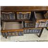 Image 2 : Wicker and wood dresser- 33" by 15" by 33"H