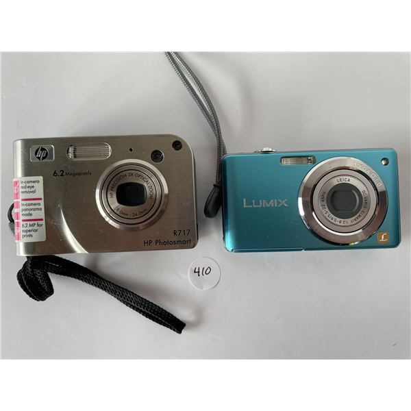 2 working digital cameras Lumix and HP