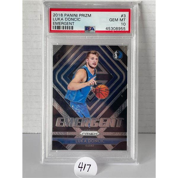 2018 Panini Prizm Luka Doncic Rookie Card PSA 10