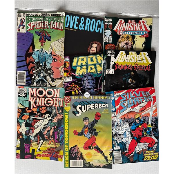 8 vintage comic books