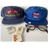 Image 1 : Old hats, glasses and vintage matchbooks
