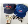 Image 3 : Old hats, glasses and vintage matchbooks