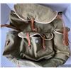 Image 2 : Vintage Green Canvas and Leather Backpack – great condition