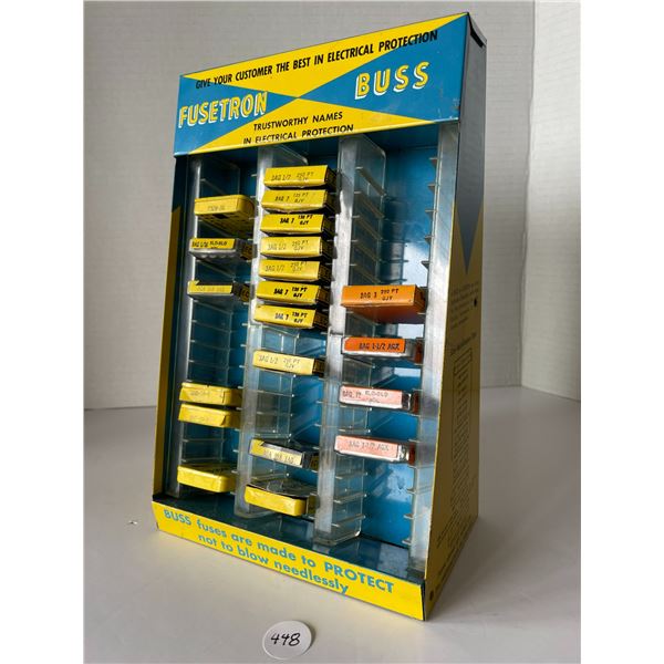 1950’s Buss Fuse Tin display Fusetron with NOS fuses