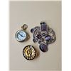 Image 1 : Pendant Watch, Purple Stone Pendant, Unique Button