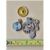 Image 3 : Pendant Watch, Purple Stone Pendant, Unique Button