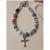 Image 2 : (5) Bracelets Inc. Religious Themed w/ Baroque Style Glass Pearls