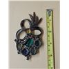 Image 2 : 4” Large Brooch w/ Coloured Stones