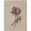 Image 1 : 3” Pink Stone Brooch
