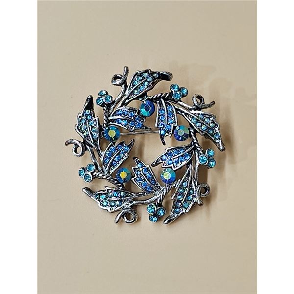 2” Blue Stone Brooch