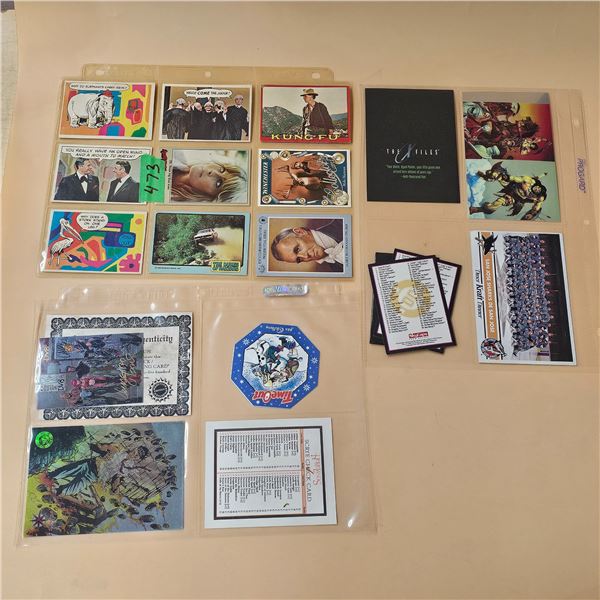(3) Sheets Mixed Cards – Dukes of Hazzard, Kung-Fu, Conan II, etc.