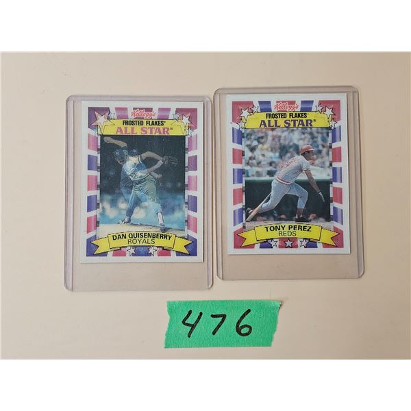 (2) 1992 Frosted Flakes All-Star Cards