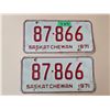 Image 1 : Pair of 1971 Saskatchewan License Plates