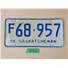 Image 1 : 1976 Sask License Plate
