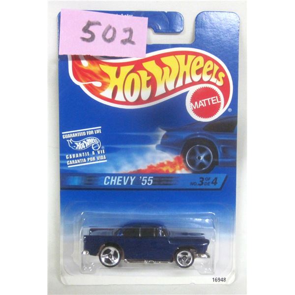 NEW Sealed 1997 HOT WHEELS #575 “CHEVY ’55” – Blue Streak Series