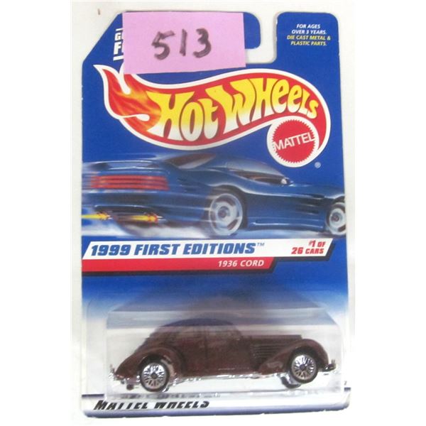 NEW Sealed 1999 HOT WHEELS #649 “1936 CORD” – First Editions Set No. 01/2