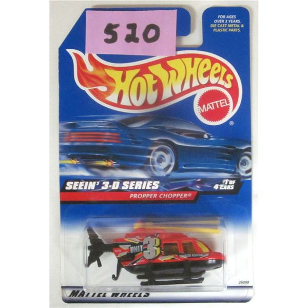 NEW Sealed 2000 HOT WHEELS #009 “PROPPER CHOPPER” - Seein’ 3-D Series No.