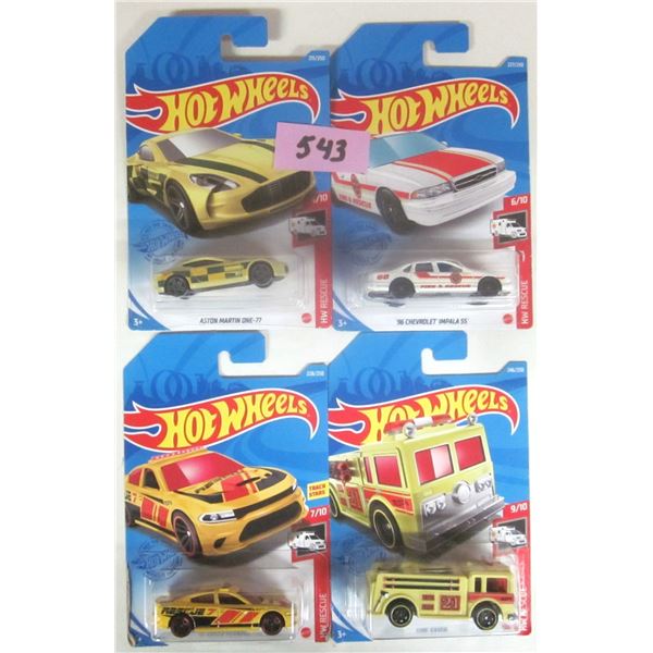 (4) NEW Sealed 2021 HOT WHEELS – Rescue Series (#215, 246, 227, 228)