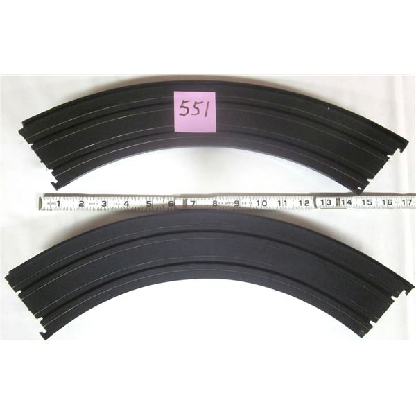 (2) Vintage 1972 Aurora AFX Hi-Speed 12” Radius 1/4 Circle Track Section #2545 Mexico